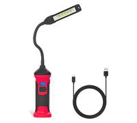 Lampe de Travail LED, Baladeuse LED Mecanicien, Lampe de Travail Led Rechargeable avec Base Magnétique, Rotation à 360 °, COB Lampe Atelier pour Maison, Garage, Atelier, Randonnée, Camping
