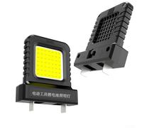 Lampe de travail LED compatible avec piles 20 V 21 V 14 W haute puissance interface réglable 20,5 mm-40,5 mm pour utilisation en camping en plein air rouge, noir, vert, orange, petit appareil portable