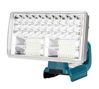 Lampe de travail LED Hipoke Lampe de travail extérieure portable avec port de recharge USB,8 pouces 3300lm lampe de poche,compatible avec MaKita 14.4V-20V la batterie au lithium BL1860B BL1850B BL1840