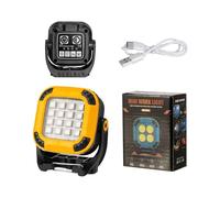 Lampe de Travail LED Magnétique,Lampe Poche Magnétique Alimentée par Batterie - Éclairage Portable Multifonction pour Placard Randonnée Camping Voyage