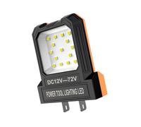 Lampe de travail LED multifonction 550 lm avec piles au lithium pour outil électrique 12-72 V - Prise réglable - Lampe de camping à piles