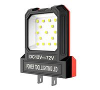 Lampe de travail LED multifonction 550 lm avec piles au lithium pour outil électrique 12-72 V - Prise réglable - Lampe de camping à piles