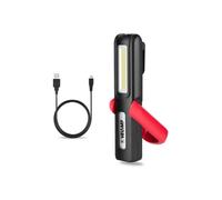 Lampe de travail LED multifonctionnelle, rechargeable par USB, lampe de travail 2en1, lampe panoramique et lampe de poche, avec aimant et crochet