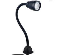 Lampe de travail LED portable, 120 lumens par watt, lampe d'atelier avec col cygne flexible et radiateur, lampe travail for tours, établis de travail, machines à coudre, grilles, éclairage industriel(
