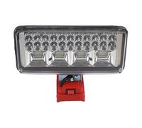 Lampe de travail LED portable, 57 LED, compatible avec les batteries Li-Ion 18 V, sortie USB intégrée pour le chargement du téléphone, lampe torche ABS pour chantier de chantier et camping