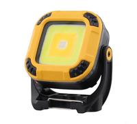 Lampe de travail LED portable rechargeable avec base magnétique et support sur trépied, lanterne de camping 1200 mAh, lampe de lecture multi-mode pour réparation, pêche, tente, (jaune)