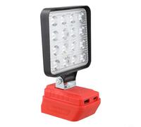 Lampe de travail LED pour batteries Devon, projecteur portable sans fil avec luminosité réglable et design rotatif pour chantier et éclairage extérieur (B)