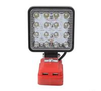 Lampe de travail LED pour batteries Devon, projecteur portable sans fil avec luminosité réglable et design rotatif pour chantier et éclairage extérieur (A)