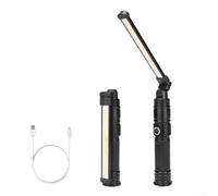 Lampe de travail LED rechargeable 1500 lumens avec base magnétique, réglable à 360° et utilisation mains libres, 7 modes, charge USB-C, pour réparation automatique et tâches d'atelier