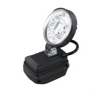 Lampe de Travail LED Rechargeable 3 Modes Lumière pour Ultra Lumineuse pour Mécanicien Garage Réparation Automobile avec Base Magnétique et Crochet Pliant(A)