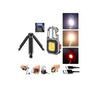 Lampe de travail LED rechargeable multifonctionnelle, lampe torche COB portable avec 7 modes d'éclairage, étanche et trépied inclus.