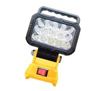 Lampe de travail LED sans fil 18V avec Ports USB, lampe de poche Rechargeable pour Camping en plein air et lampe d ' urgence en plastique