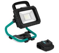 VONROC Lampe de travail sans fil 20V - LED - 20W - 2 réglages : 900/1800 lumen - inclinable - grand angle de rayonnement - batterie 2.0Ah et chargeur rapide inclus