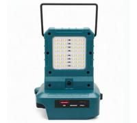 Lampe de travail LED sans fil avec 2 ports de sortie USB | Lampe de zone portative pour batterie MT 18 V, panneau large, poignée de transport, corps utilitaire en ABS