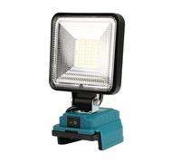 Lampe de travail LED sans fil pour Makita 18-21 V, 50 W 4000 lm, avec ports de charge USB et de type C, projecteur portable, pour chantier de construction et camping, bleu