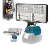Lampe de Travail LED Sans Fil pour Makita 18V, 100W 8000LM, Projecteur LED Portable de 8 Pouces avec 2 Ports de Charge USB pour Réparation Automobile, Urgence, Camping (Sans Batterie) (8 Pouces)