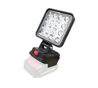 Lampe de travail LED universelle avec port de charge USB pour batteries au lithium 14,4-20 V, design pliable, matériaux ABS, outil d'éclairage, adaptateur de charge USB