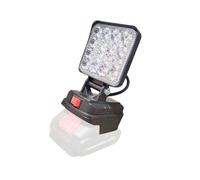 Lampe de travail LED universelle avec port de charge USB pour batteries au lithium 14,4-20 V Design pliable Matériaux ABS Outil d'éclairage pliable Lampe de travail