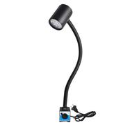 Lampe de Travail Magnétique À LED for Machines-outils, Lampe À Col de Cygne Flexible Avec Base Magnétique, Adaptée Aux Perceuses, Machines À Coudre, Tours(7W,24~36V)