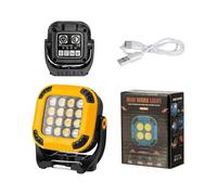 Lampe De Travail Magnétique - Lampe De Travail Magnétique Portable Avec Crochet Rotatif - Éclairage Multifonction Portable Pour Travaux, Camping, Randonnée, Réparation Auto, Placard