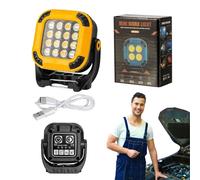 Lampe De Travail Magnétique,Lampe d'Éclairage LED Portative Rechargeable Magnétique - Éclairage Multifonction Portable Pour Travaux, Camping, Randonnée, Réparation Auto, Placard