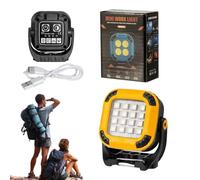 Lampe De Travail Magnétique,Lampe LED Magnétique Étanche Avec Crochet - Éclairage Multifonction Portable Pour Travaux, Camping, Randonnée, Réparation Auto, Placard