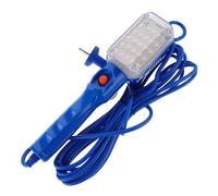 Lampe de Travail Portable à LED 10w 25 Led, 220v Eu, Bleue | Baladeuse LED Filaire, Câble de 5 Mètres, Éclairage de Chantier, pour Garage et Atelier Auto