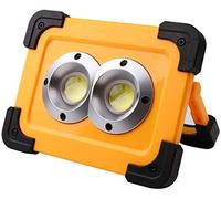 Lampe de travail rechargeable à LED, projecteur solaire 50 W, lampe torche portable rechargeable USB 2000 mAh, lampe torche magnétique étanche pour le camping, la réparation automobile, la pêche et