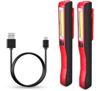 Lampe De Travail Rechargeable Baladeuse Led Mecanicien, Cob Torche Lampe Mecanicien, Lampe Atelier Pour Camping Garage D'Urg[n312]