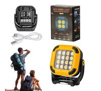 Lampe de Travail Rechargeable, Lampe Poche Magnétique Alimentée par Batterie, Outil Multifonction Portable Sécurité pour Camping Réparation Voyage Placard