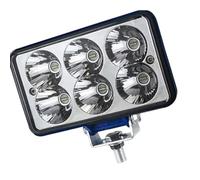 Lampe de travail rectangulaire pour camion 45 W 6 LED avec support de montage inférieur, éclairage avant de 10,2 cm pour conduite de nuit et utilisation de secours en plein air, lampe de conduite de
