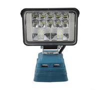 Lampe de travail réglable de 7,6 cm avec port de charge USB pour batteries Li-Ion Bosch - Projecteur rotatif de 90° à 180° pour chantier, utilisation en atelier en plein air (A)