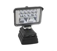 Lampe de travail sans fil, pour batterie Bosch 18 V, lampe de poche LED, avec tête rotative, boîtier en alliage d'aluminium, éclairage de chantier, camping en plein air, noir (10,2 cm)