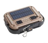 Lampe de travail solaire rechargeable avec modes d'éclairage blanc réglable de 3500 K à 6500 K, corps en alliage d'aluminium et résistance aux intempéries IPX4 (4K)