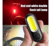 Lampe De Vélo Cob Led Rechargeable Usb 5 Modes Rouge Blanc Vtt Vélo De Route Feu Arrière Casque De Sécurité Voyant D'avertissement Équipement De Cyclisme