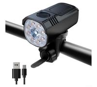 Lampe de vélo rechargeable 1000 lumens double mode IP65 | 1000 lumens de sortie, spot blanc plus projecteur chaud, IP65 étanche à la pluie, rechargeable par USB, charge rapide 2h