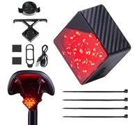 Lampe de vélo rechargeable - Lampe arrière intelligente USB avec 4 modes | Design ABS PC étanche IPX5, chargement, compact, accessoire de sécurité pour la pêche, les voyages, la randonnée, les trajets