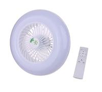 Lampe de ventilateur de plafond E27 LED, ventilateur de refroidissement à 1 vitesse avec télécommande, refroidisseur électrique, température de couleur réglable, lumière LED, plafond moderne, à