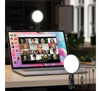 Lampe De Vidéoconférence [3 Couleurs 10 Niveaux De Luminosité] Ra>95 Lampe Led Plein Écran Pour Ordinateur Portable Avec Clip Pour Webcam, Youtube, Tiktok, Photo, Live Streaming