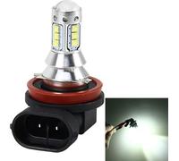 Lampe de voiture H11 50W 500 LM 6000K avec 16 lampes CREE, DC 12V-24V (lumière blanche)