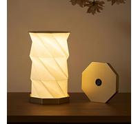 Lampe de voyage portable avec variateur tactile, lampe de voyage chaude, lampe en papier pliable, petite lampe de table à piles rechargeables pour chambre à coucher, salon, cadeaux de voyage pour