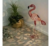 Lampe D'Éclairage Solaire Extérieure Flamingo LED Rose 74Cm