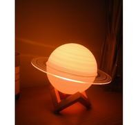 Lampe déco saturne 3d multicolore