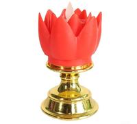 Lampe décorative Bouddha apportant calme à votre espace de vie avec lumière douce (rouge)