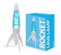 Lampe decorative - Fisura - Lampe à lave ""rocket"". Liquide bleu et lave blanche. Ampoule de rechange. 20 x 20 x 45 cm.