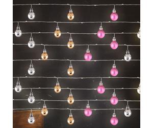 Lampe Décorative Guirlande Leuchtkette Piles Boules Multicolore 180x LED Noël