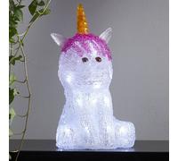 Lampe Décorative Led Crystaline Licorne À Pile Transparent