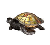 Lampe Décorative LED de Table Animale Tortue Verre Tiffany Vintage-Bronze G9