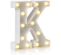 Lampe décorative LED en forme de lettres et chiffres de l'alphabet de la marque anso pour la maison, fête d'anniversaire, événement, éclairage de nuit 22 cm (K)