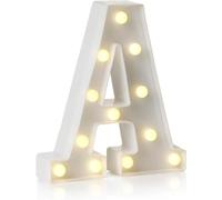 Lampe décorative LED en forme de lettres et chiffres de l'alphabet de la marque anso pour la maison, fête d'anniversaire, événement, éclairage de nuit - 22 cm (lettre A)